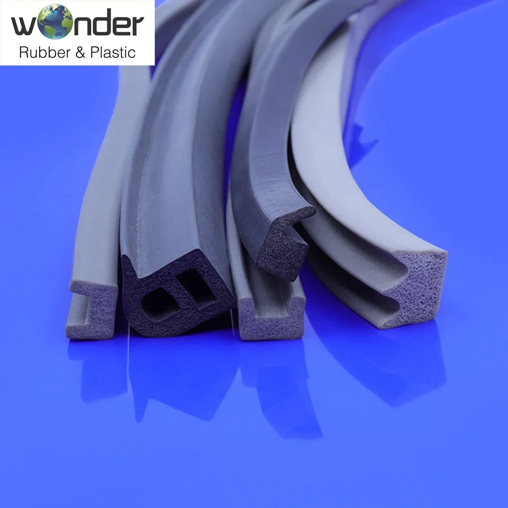 Solid Foam Sponge Extruded Profile Extrusion Rubber Door Gasket Sealing Strips Seal