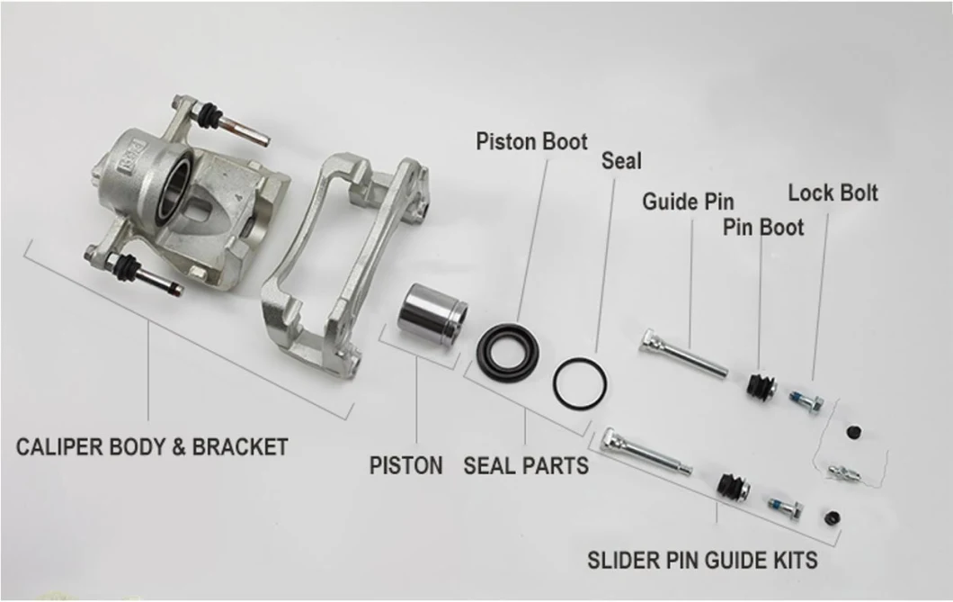 Auto Spare Parts Rear Disc Brake Caliper Piston and Seal Kit Brake Pad Repairing Kit